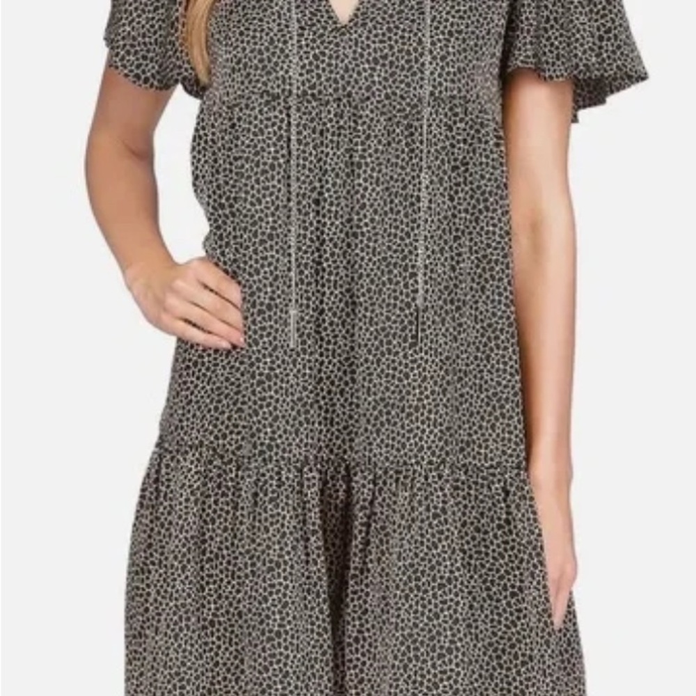Michael Kors Giaraffe Patterned Babydoll Dress with slip